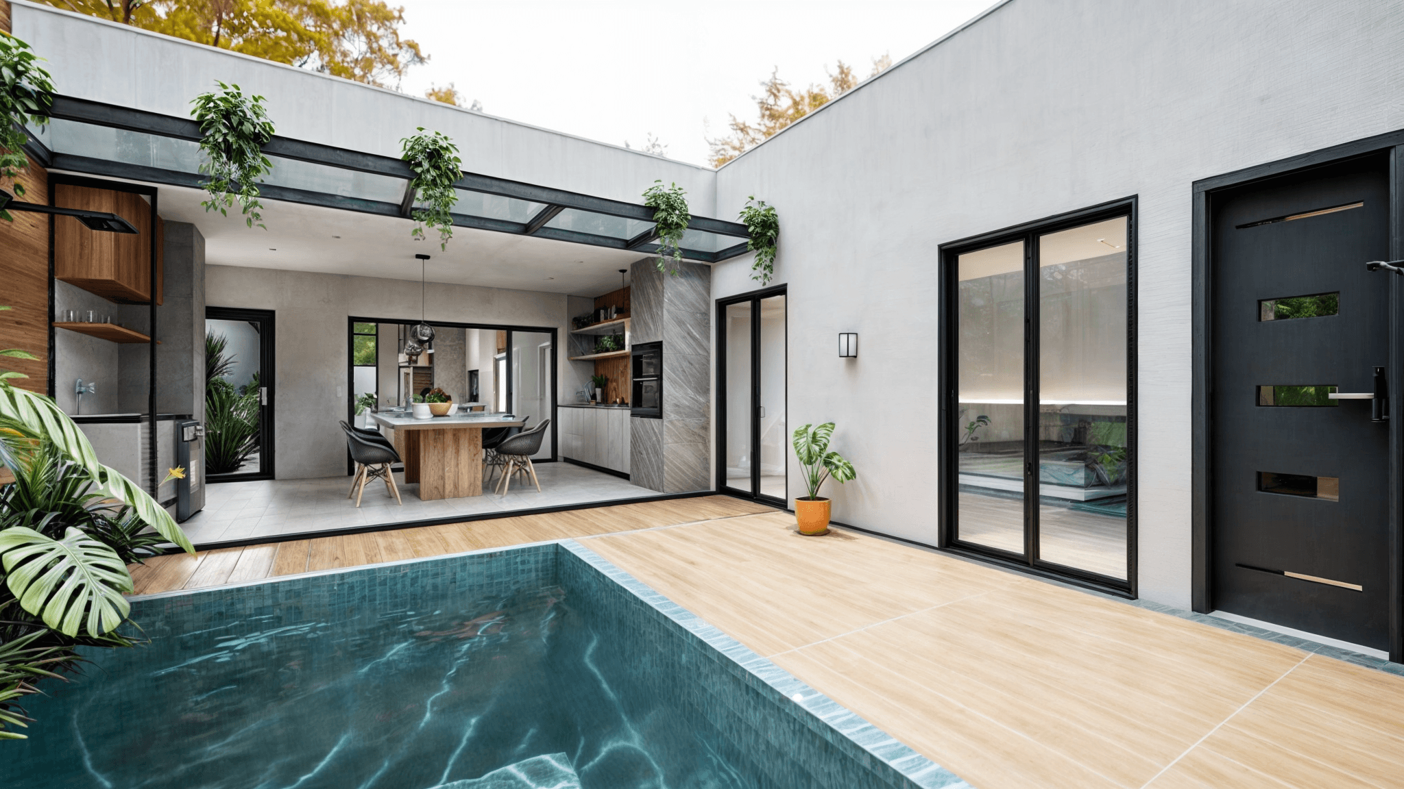 Modern luxury home exterior by Pen Homes